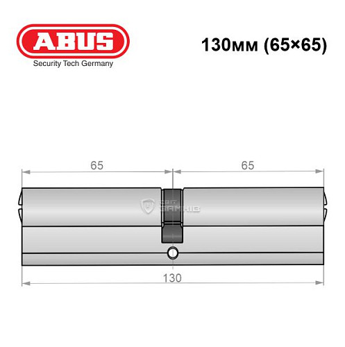 Циліндр ABUS X12R 130 (65*65) нікель сатин - Фото №5