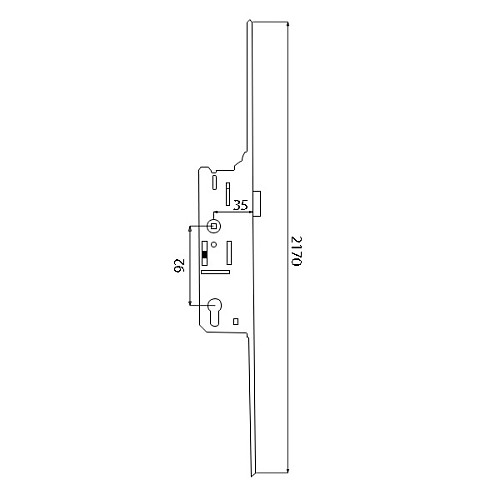 Механизм замка FUHR 855 защелка 35*92 мм рейка 2170 мм от ключа  - Фото №5