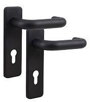 Ручки протипожежні на планці SANTOS 1919 Square 72 мм Black чорні