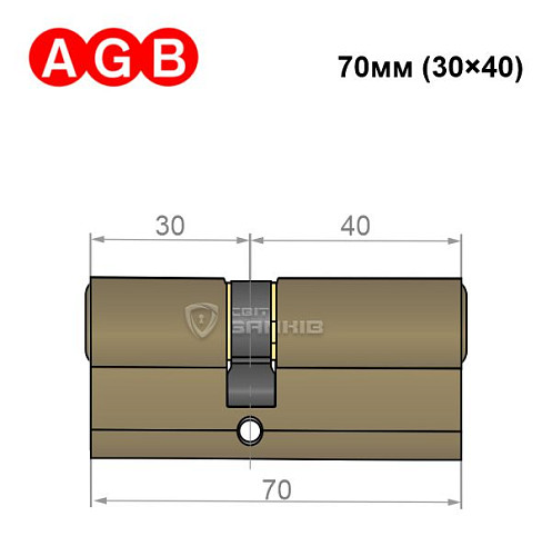 Цилиндр AGB MOD 600 70 (30*40) зеленая бронза - Фото №5