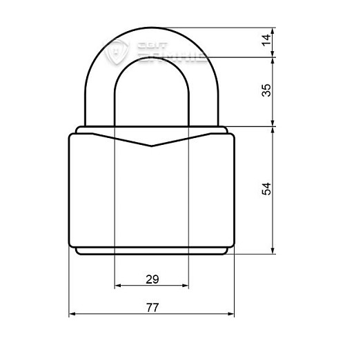 Замок навесной ABUS Granit 37RK/55 повышенная секретность (2 ключа) - Фото №7