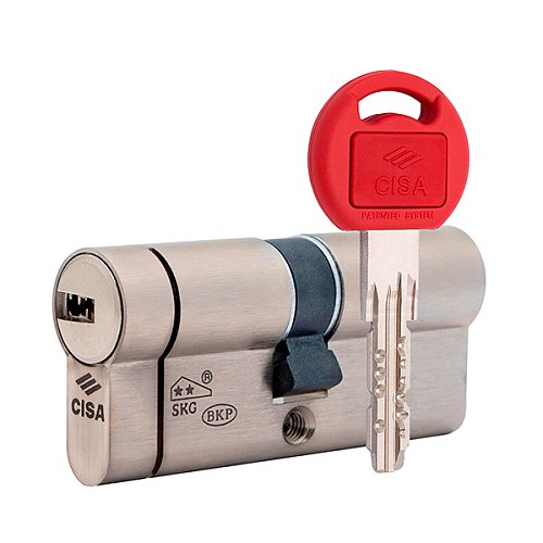 Цилиндр CISA Astral Tekno PRO 70 (35*35) никель матовый 5 ключей - Фото №1