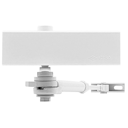 Доводчик CISA C1511.03.0.45 Professional Plus2 STD HO с фиксацией до 80 кг белый - Фото №2