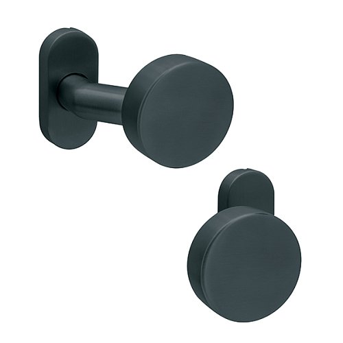 Ручки на розеті ABARO Lido FF фіксована-фіксована антрацит - Фото №2