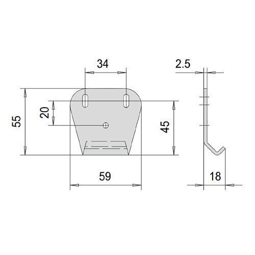 Ответная планка CISA 07072.34 для ПВХ дверей черный - Фото №3