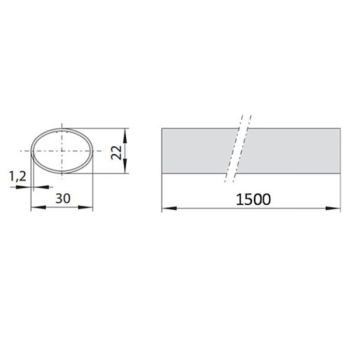 Штанга CISA 07007.15 150 см для устройств антипаники Fast Push красный - Фото №3