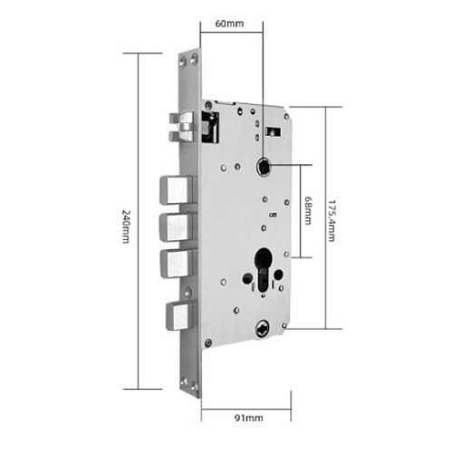 Комплект розумного замка SEVEN LOCK SL-7765BFF Face-id накладний чорний - Фото №6