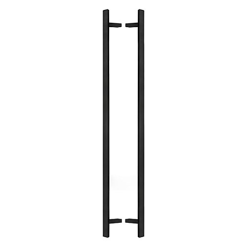 Ручки скобы ABARO Sydney 45° L:1800 X:1300 W:40*20mm SS 304 черный RAL 9005 (комплект) - Фото №1