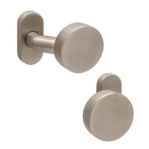 Ручки на розеті ABARO Lido FF фіксована-фіксована нержавіюча сталь - Фото №1