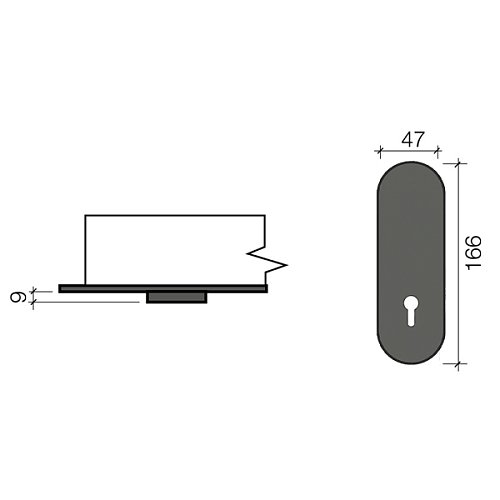 Планка для антипаники наружная MARVON SP34 под цилиндр черный матовый - Фото №7