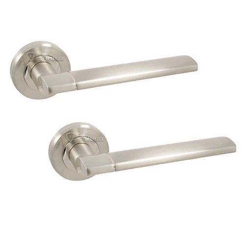 Ручки на розеті APECS H-0492-Z NIS нікель матовий - Фото №1