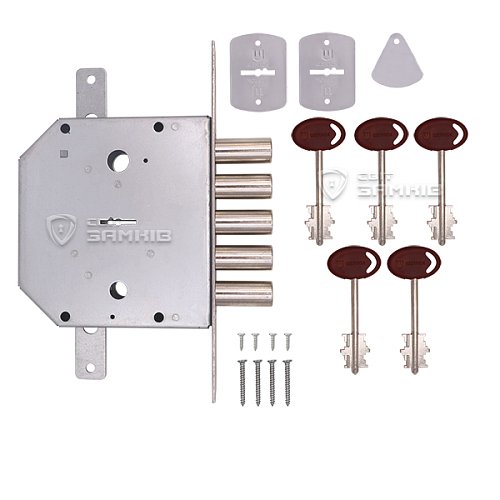 Механизм замка SHERLOCK 602 (BS66,5мм) 5 ключей - Фото №4