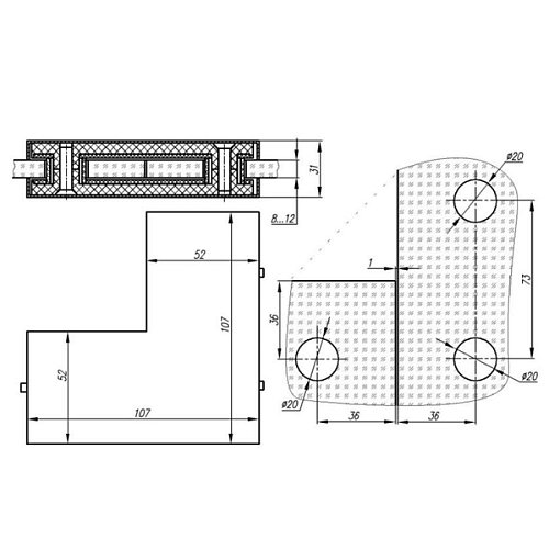 Угловой соединитель GLASS-M-TECH EK-40C сатин - Фото №4