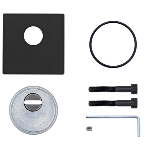 Протектор врізний AZZI FAUSTO Quadro NO квадратний чорний матовий - Фото №7