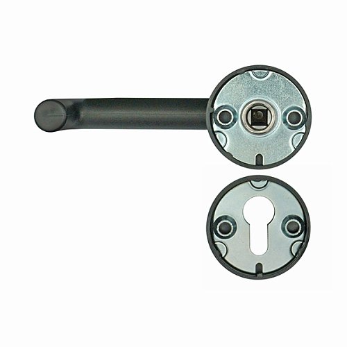 Ручки протипожежні на розеті MARVON Rosetta чорний матовий - Фото №4