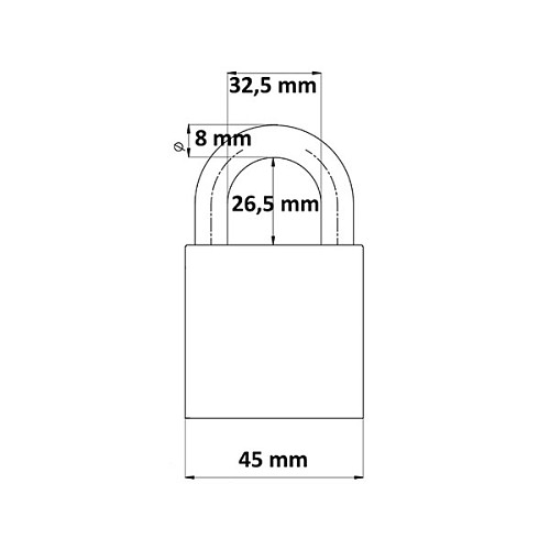 Замок навесной ABUS 86TI/45 с полуцилиндра Bravus-4000 (3 ключа) - Фото №4