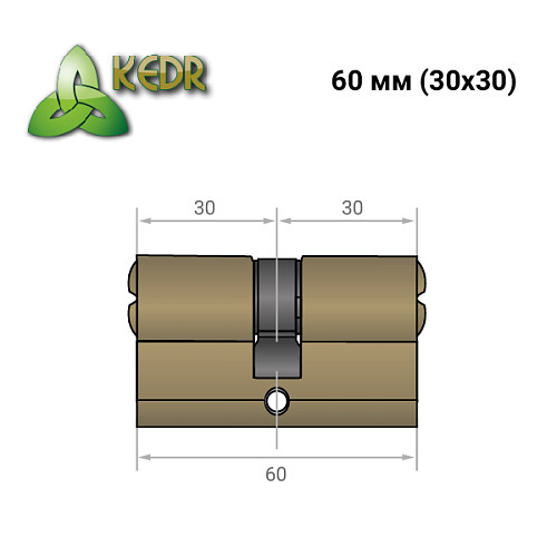 Циліндр KEDR Zink 60 (30*30) ZAB бронза - Фото №8