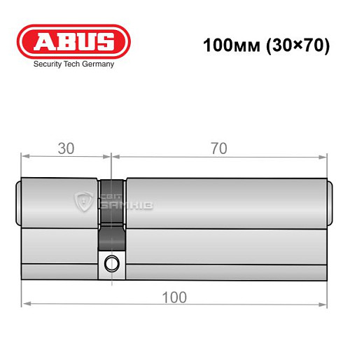 Цилиндр ABUS Integral MX (модульный) 100 (30*70) никель - Фото №6