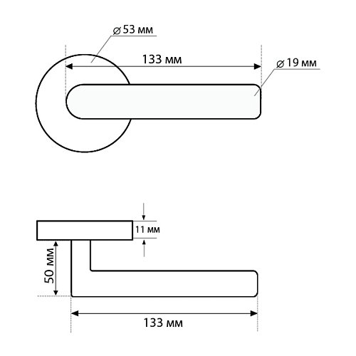 Ручки на розетте ABARO Lido MM круглая розетта нержавеющая сталь - Фото №8