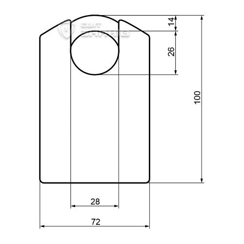 Замок навесной TOKOZ Gama CS PRO 70 (закрытая скобка 3 ключа) - Фото №6