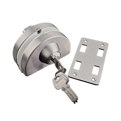 Замок накладний GLASS-M-TECH ЕК-2105 для скляних дверей (скло-стіна) сатин - Фото №1