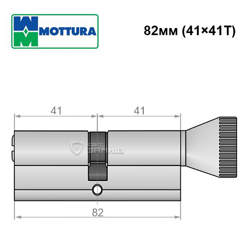 Циліндр MOTTURA Project DPC1F 82T (41*41T) нікель матовий - Фото №5