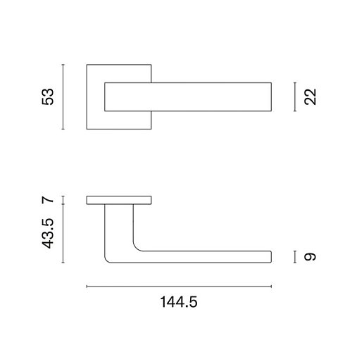 Ручки на розетте APRILE AT Sulla Q 7S тонкая розетта матовый никель - Фото №3