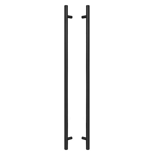 Ручки скобы ABARO Bali 90° L:1600 X:1200 D:32mm SS 304 черный RAL 9005 (комплект) - Фото №1
