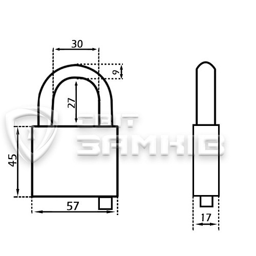 Замок навесной ЗЕНИТ контрольный - Фото №7