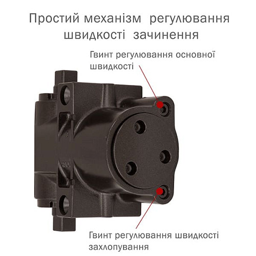 Доводчик RYOBI DS-4550T BC/DA SLD с фиксацией до 80кг Коричневый - Фото №6