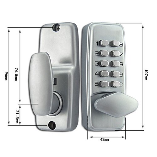 Комплект замка LOCKOD L80 (BS60мм) механічний кодовий - Фото №7