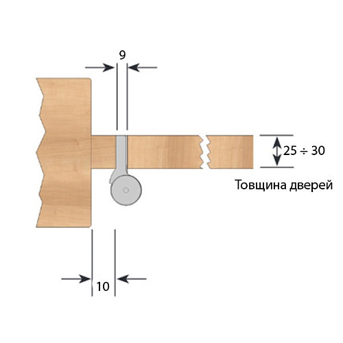 Петля с пружиной ALDEGHI LUIGI 103AC100 100*37 мм AC хром - Фото №4