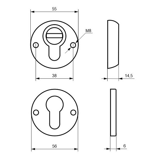 Протектор MUL-T-LOCK SL3 (48-53 мм) латунь полірована - Фото №5