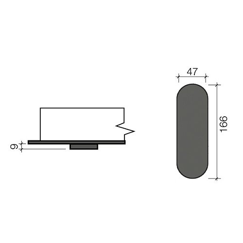 Планка для антипаники наружная MARVON SP36 глухая черный матовый - Фото №7