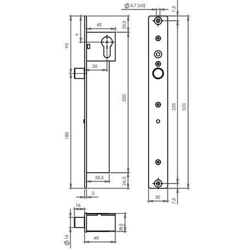 Електроригельний замок YLI Electronic YB-600C (LED) НЗ (без живлення замкнений) - Фото №4