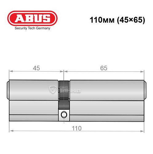 Цилиндр ABUS Integral MX (модульный) 110 (45*65) никель - Фото №6