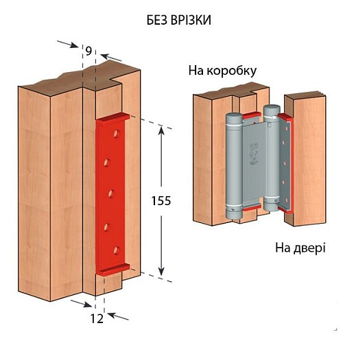 Завіс барний з гальмом ALDEGHI LUIGI 101OA150B 150 мм OA антична латунь - Фото №6