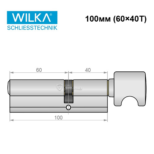 Циліндр WILKA 1405 A 100T (60*40T) нікель - Фото №8