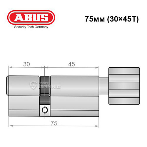 Цилиндр ABUS Vitess 4000 MX (модульный) 75T (30*45T) никель сатин - Фото №9
