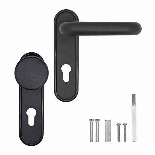 Ручки протипожежні на планці CISA 07070.24 фіксована-натискна 72 мм чорний - Фото №7