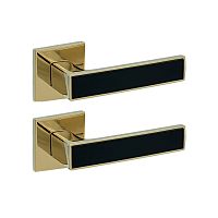 Ручки на розетте GAVROCHE Nikel Ni-Z25 GOLD PVD/BLACK золото PVD/черный