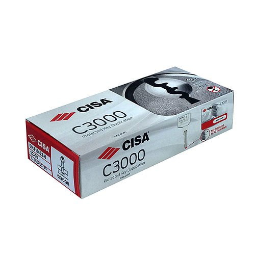 Цилиндр CISA C3000 90 (30*60) никель матовый 3 ключа - Фото №10