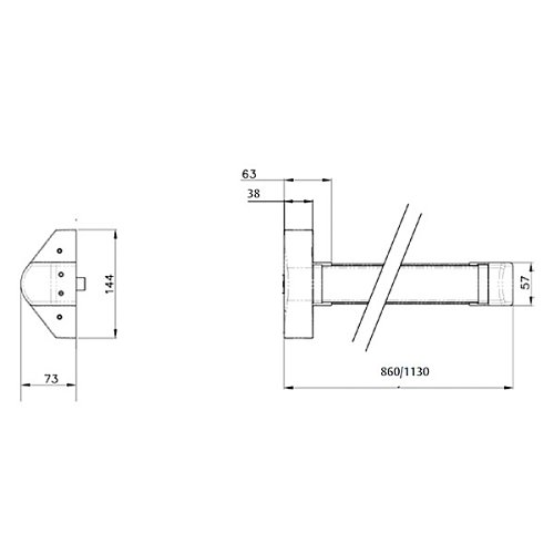 Антипаніка TESA QUICK1E 909 для евакуаційного виходу black red чорно-червоний - Фото №11