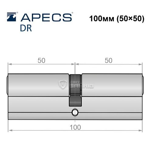Циліндр AVERS DM 100 (50*50) хром полірований - Фото №4