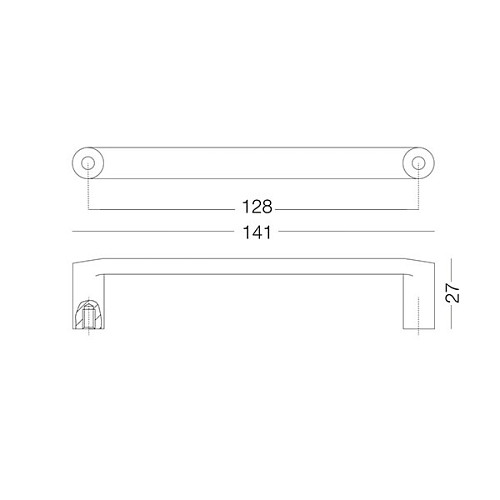 Ручка для мебели MVM D-1032 128 мм MA матовый антрацит - Фото №3