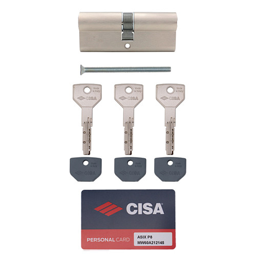 Цилиндр CISA ASIX P8 90 (45*45) никель матовый - Фото №7