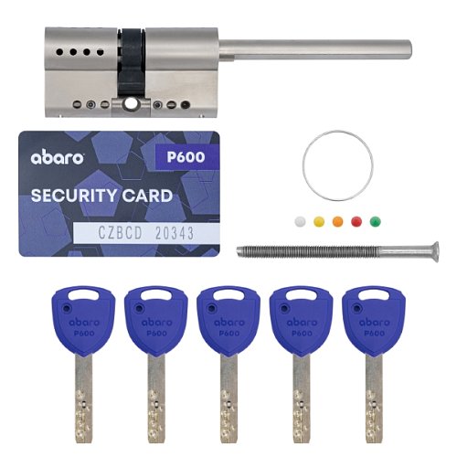 Циліндр ABARO P600 (модульний) 62T (31*31T) зі штоком Ni нікель сатин 5 ключів - Фото №13