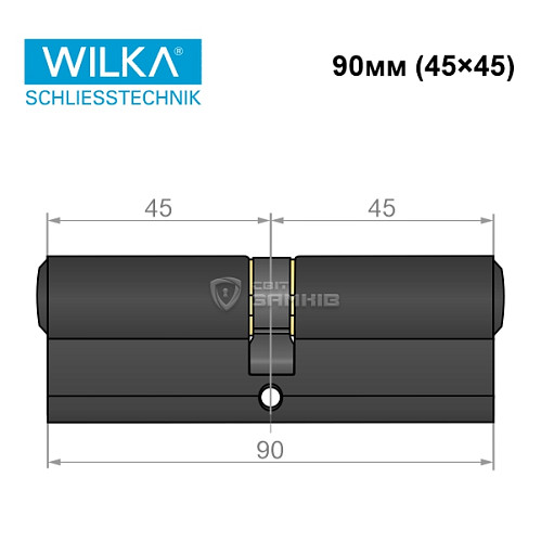 Циліндр WILKA 1400 A 90 (45*45) чорний - Фото №7