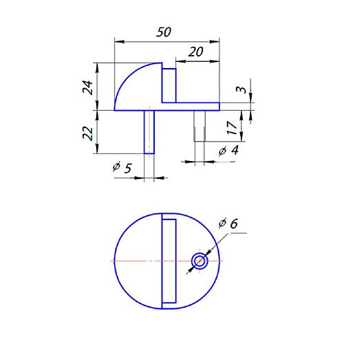 Стопор дверний підлоговий APECS DS-0002-S сатин - Фото №2