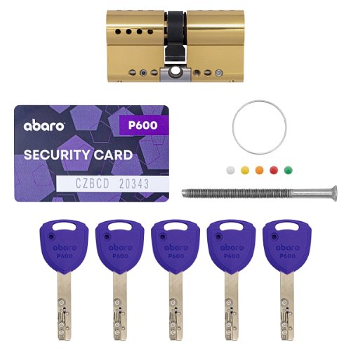 Циліндр ABARO P600 (модульний) 82 (41*41) G латунь полірована 5 ключів - Фото №11